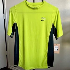 Nike Running Shirt Neon Engineered For World Class Athletes UPF 40 Youth Medium